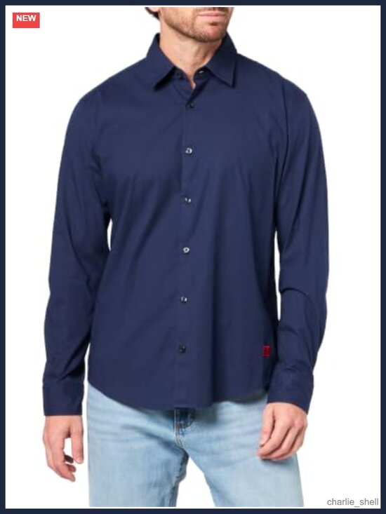 Other - Slim Fit Flannel Structure Button Down Shirt Long Sleeve